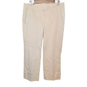 Escada Cotton Flat Front Straight Leg Trousers 40